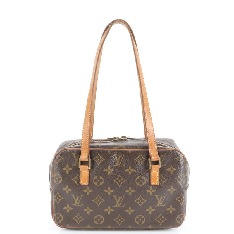 Louis Vuitton Monogram Cité MM M51182 Leather Tote Bag Shoulder Hand Brown