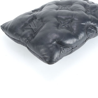 Louis Vuitton Monogram Embossed Pochette A4 Lambskin Leather Second Bag Clutch