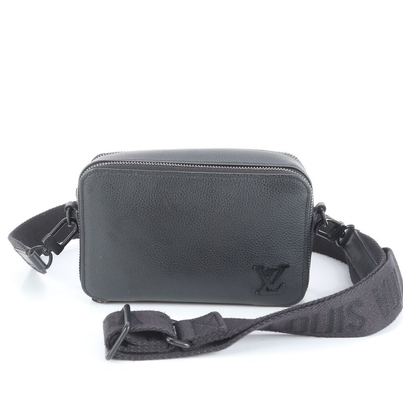 Current Louis Vuitton RFID LV Aerogram Alpha Wearable Wallet Leather Shoulder