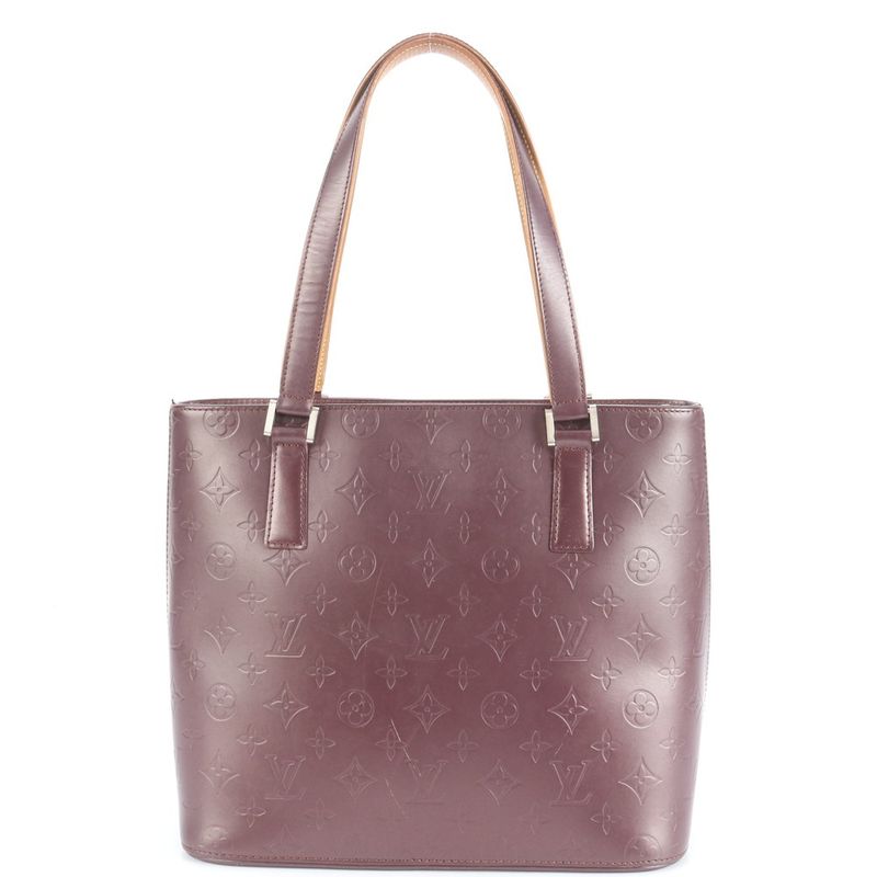 Louis Vuitton Monogram Matt Stockton M55116 Leather Tote Bag Shoulder Hand