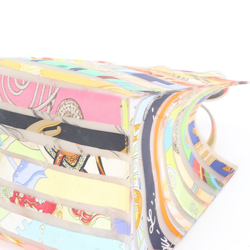 Hermes Louvre Museum Limited Silk Handbag Tote Silk Ladies ERE Cx13-3