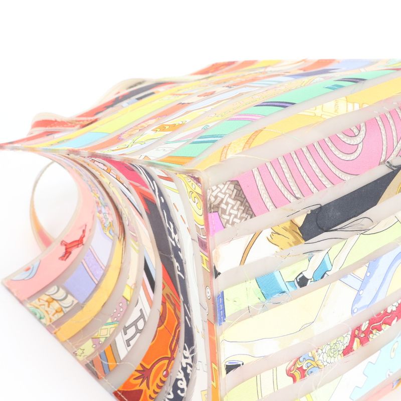 Hermes Louvre Museum Limited Silk Handbag Tote Silk Ladies ERE Cx13-3