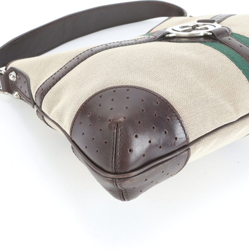 Gucci Sherry Line Interlocking G 114879 Leather Shoulder Bag Shoulder One