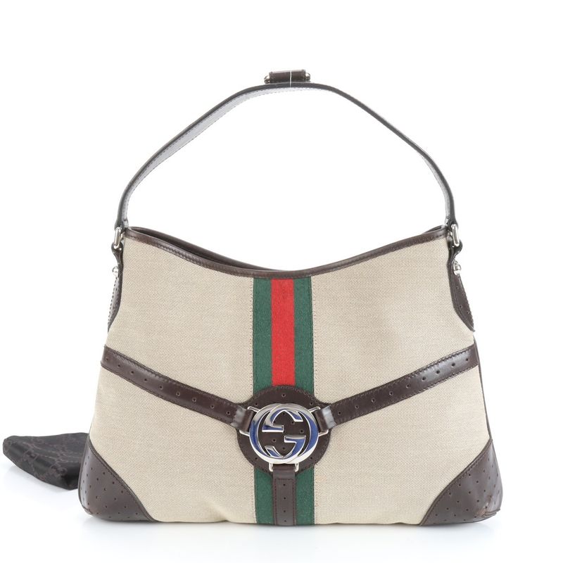 Gucci Sherry Line Interlocking G 114879 Leather Shoulder Bag Shoulder One