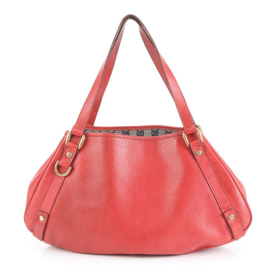 Gucci GG Canvas Abby Leather Tote Bag Shoulder Hand 130736 Gold Hardware