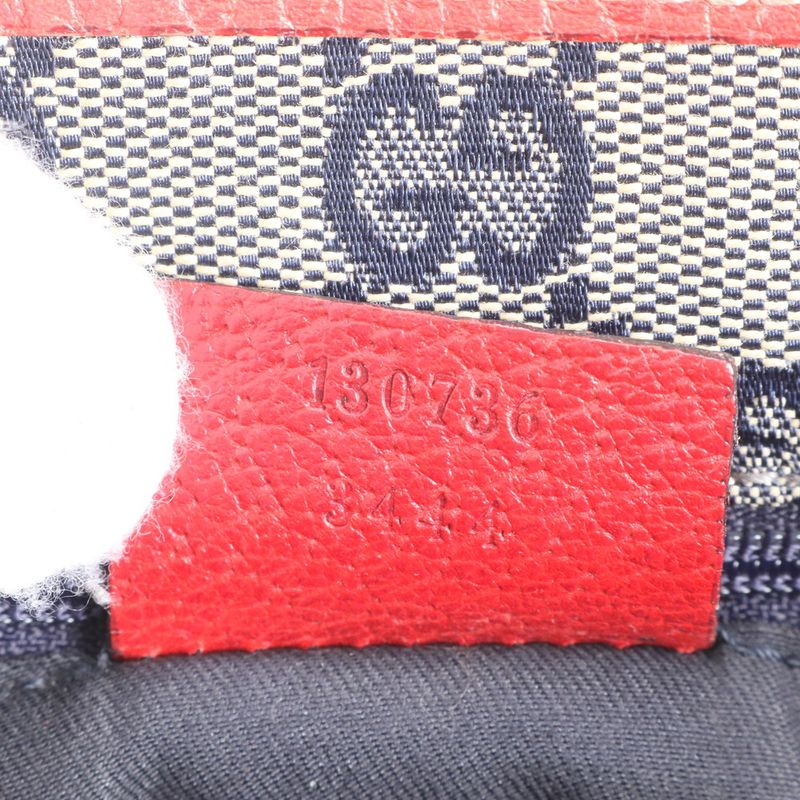 Gucci GG Canvas Abby Leather Tote Bag Shoulder Hand 130736 Gold Hardware