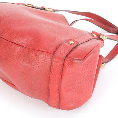 Gucci GG Canvas Abby Leather Tote Bag Shoulder Hand 130736 Gold Hardware