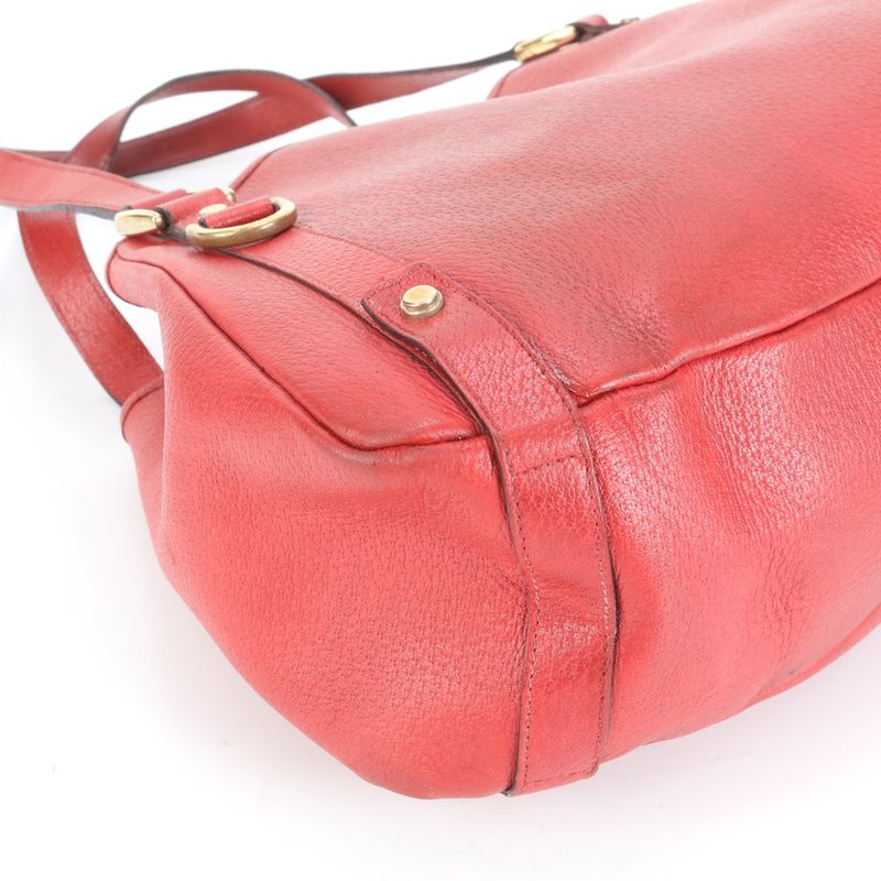 Gucci GG Canvas Abby Leather Tote Bag Shoulder Hand 130736 Gold Hardware