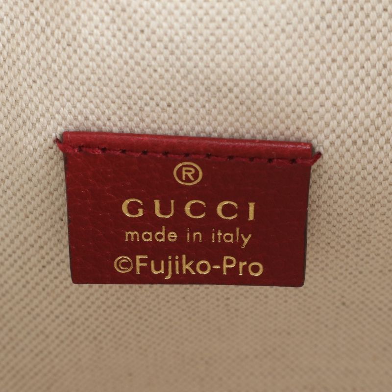 Gucci X Doraemon Collaboration Micro GG Mini Bucket Bag Leather Shoulder