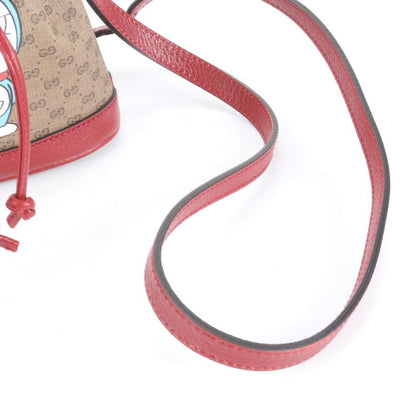Gucci X Doraemon Collaboration Micro GG Mini Bucket Bag Leather Shoulder