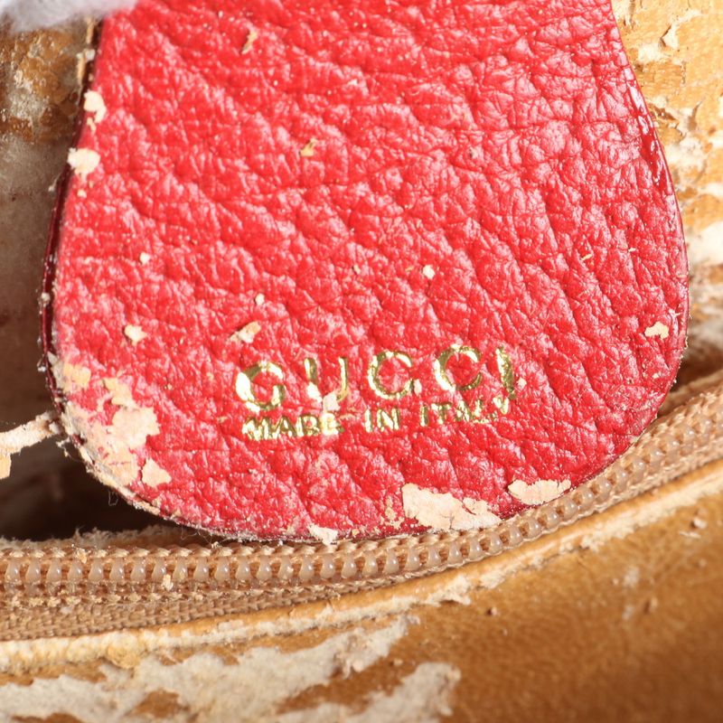 Gucci Bamboo Leather Tote Bag Shoulder Hand 002-0260 Gold Hardware Genuine