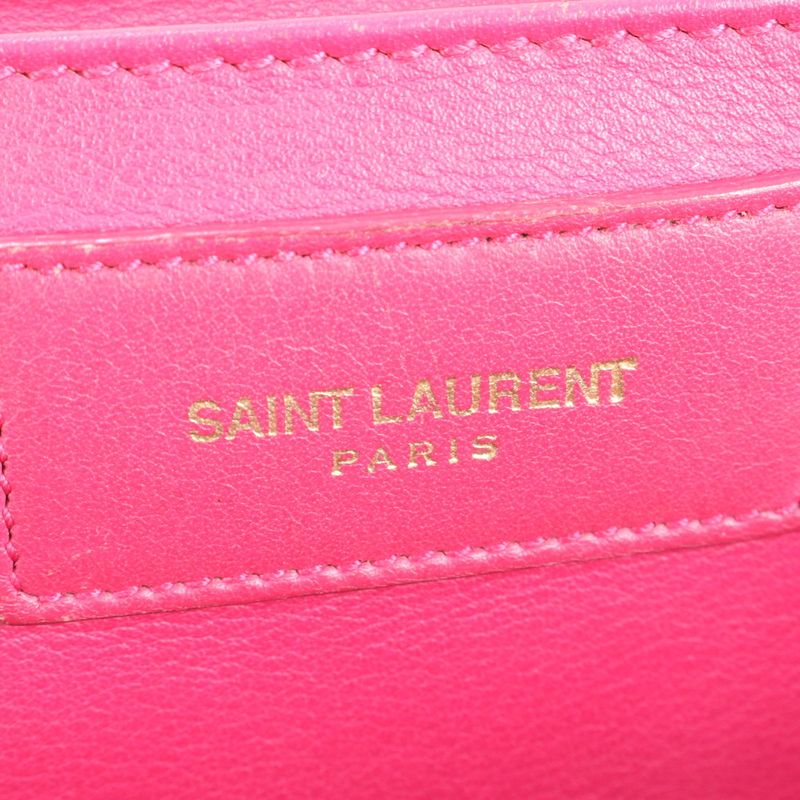 YSL Saint Laurent Paris Y Line Petit Cabas Su Leather 2WAY Tote Bag Crossbody