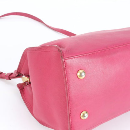 YSL Saint Laurent Paris Y Line Petit Cabas Su Leather 2WAY Tote Bag Crossbody