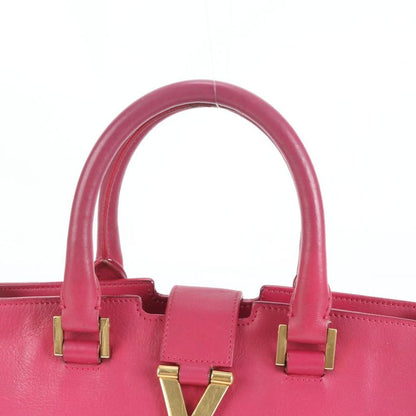 YSL Saint Laurent Paris Y Line Petit Cabas Su Leather 2WAY Tote Bag Crossbody