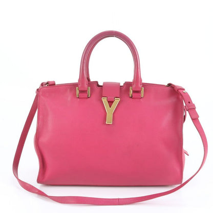 YSL Saint Laurent Paris Y Line Petit Cabas Su Leather 2WAY Tote Bag Crossbody