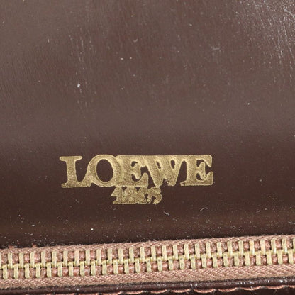 Loewe Leather Handbag Tote Top Handle Brown Gold Hardware Women's ERE Cx15-8
