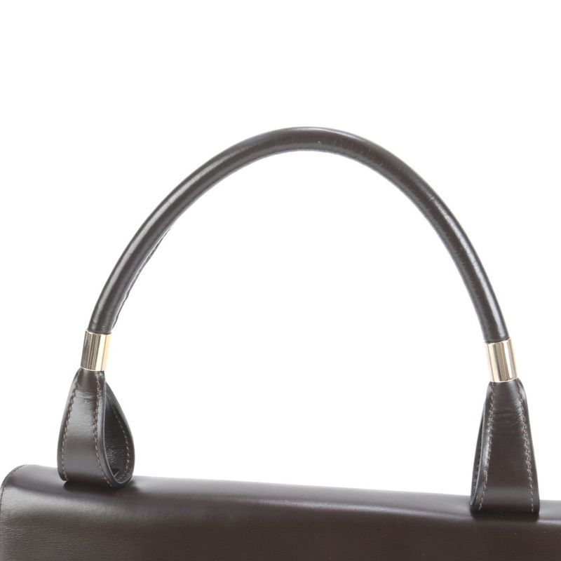 Loewe Leather Handbag Tote Top Handle Brown Gold Hardware Women's ERE Cx15-8