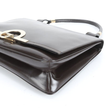 Loewe Leather Handbag Tote Top Handle Brown Gold Hardware Women's ERE Cx15-8