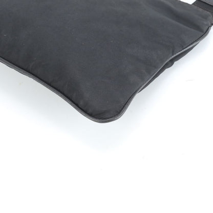 Prada Tessuto Nylon Triangle Logo Leather Shoulder Bag Crossbody Messenger