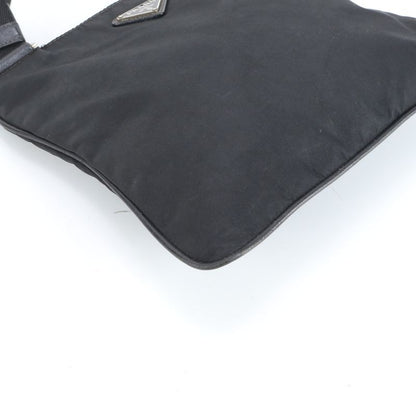 Prada Tessuto Nylon Triangle Logo Leather Shoulder Bag Crossbody Messenger