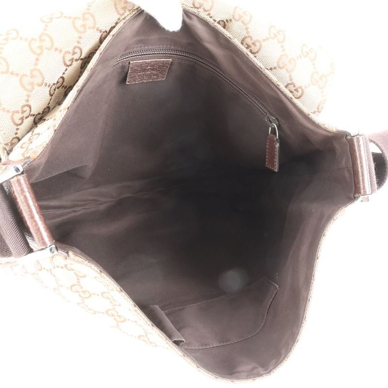 Gucci GG Canvas Leather Shoulder Bag Crossbody Messenger Business Commuter Tote