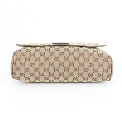 Gucci GG Canvas Leather Shoulder Bag Crossbody Messenger Business Commuter Tote
