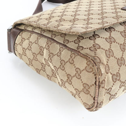Gucci GG Canvas Leather Shoulder Bag Crossbody Messenger Business Commuter Tote
