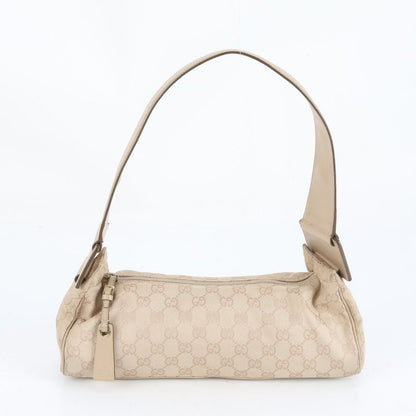 Gucci GG Canvas Leather Shoulder Bag Shoulder One Shoulder Beige 92697 Gold
