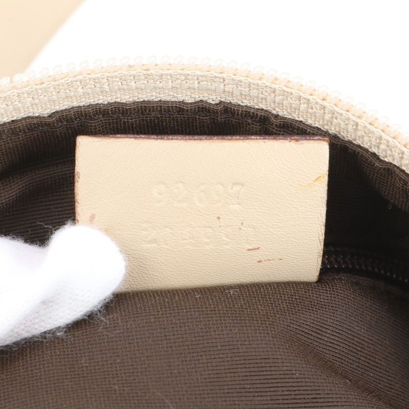 Gucci GG Canvas Leather Shoulder Bag Shoulder One Shoulder Beige 92697 Gold