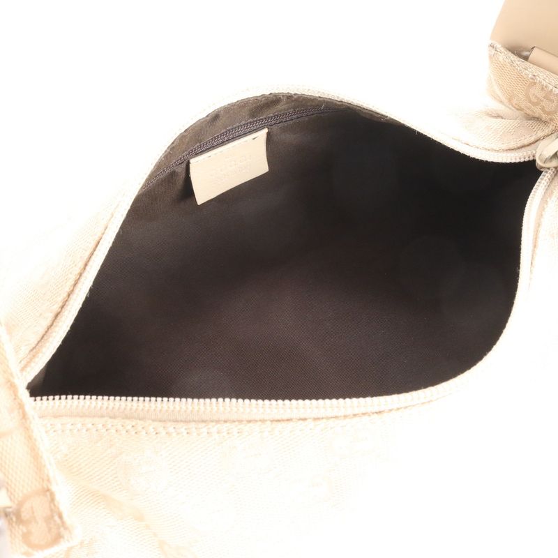 Gucci GG Canvas Leather Shoulder Bag Shoulder One Shoulder Beige 92697 Gold