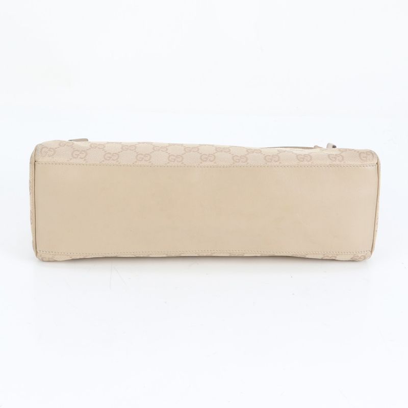 Gucci GG Canvas Leather Shoulder Bag Shoulder One Shoulder Beige 92697 Gold