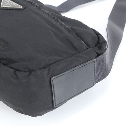 Prada Tessuto Nylon Triangle Logo Leather Shoulder Bag Crossbody Messenger