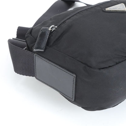 Prada Tessuto Nylon Triangle Logo Leather Shoulder Bag Crossbody Messenger