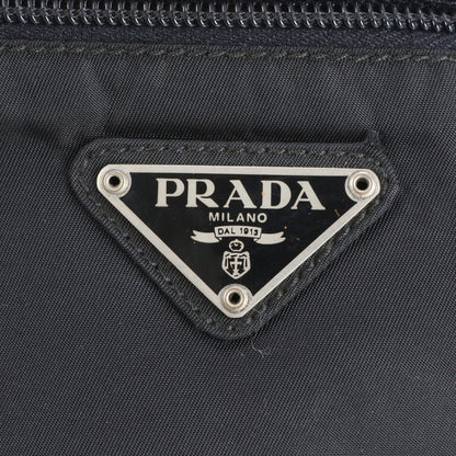 Prada Tessuto Nylon Triangle Logo Leather Shoulder Bag Crossbody Messenger