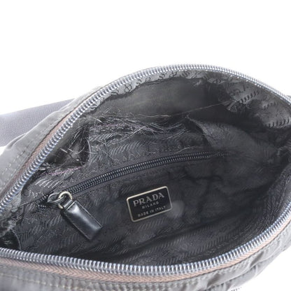 Prada Tessuto Nylon Triangle Logo Leather Shoulder Bag Crossbody Messenger