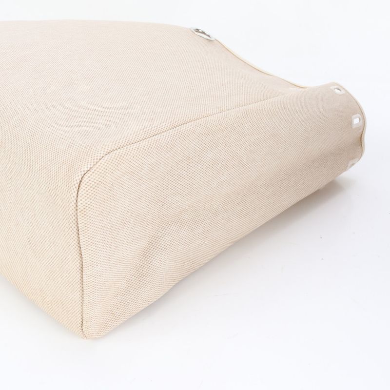 Hermes Herbag MM □D Marked Toile Ash Leather Tote Bag Shoulder Business