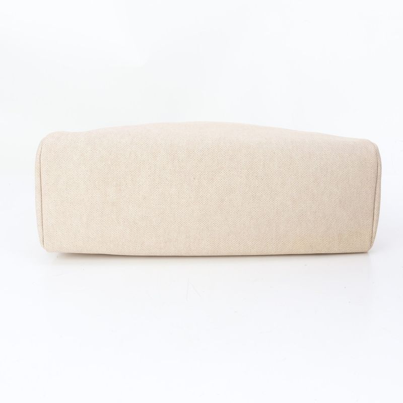 Hermes Herbag MM □D Marked Toile Ash Leather Tote Bag Shoulder Business