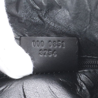 Gucci GG Canvas Leather Handbag Mini Boston Tote Black 000-0851 Silver Hardware