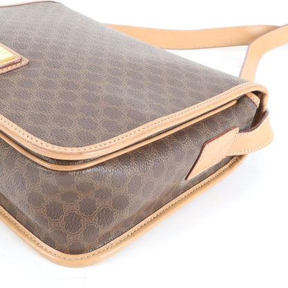 Vintage Celine Macadam Leather Shoulder Bag Crossbody Gold Hardware Genuine