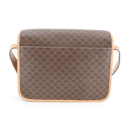 Vintage Celine Macadam Leather Shoulder Bag Crossbody Gold Hardware Genuine