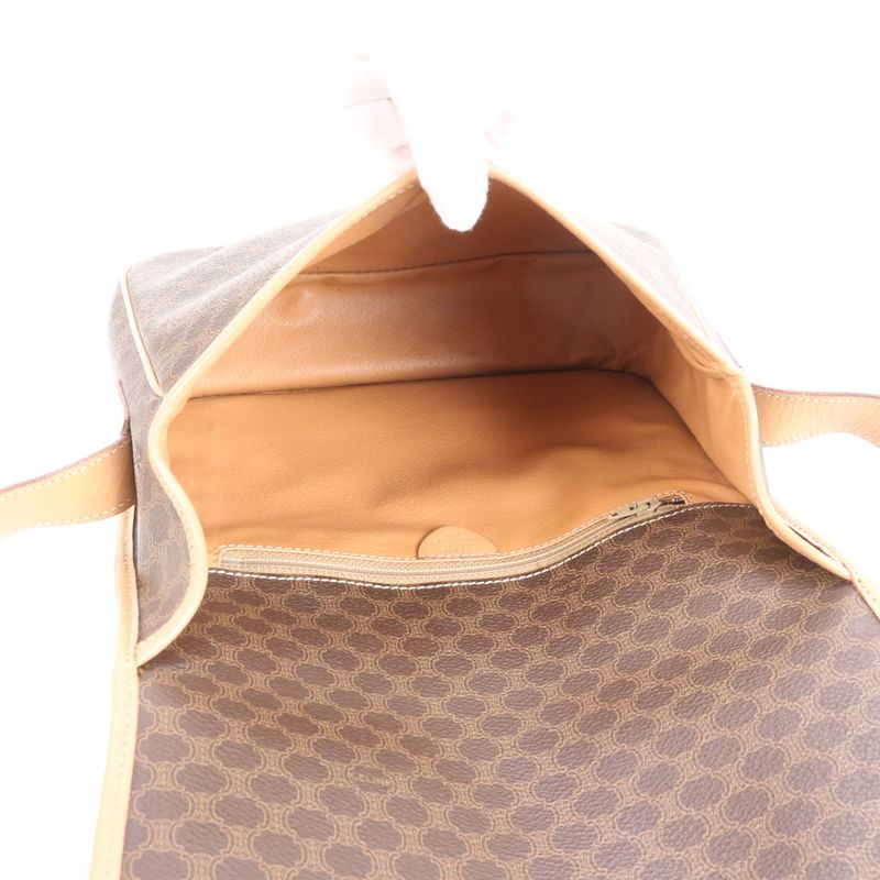 Vintage Celine Macadam Leather Shoulder Bag Crossbody Gold Hardware Genuine