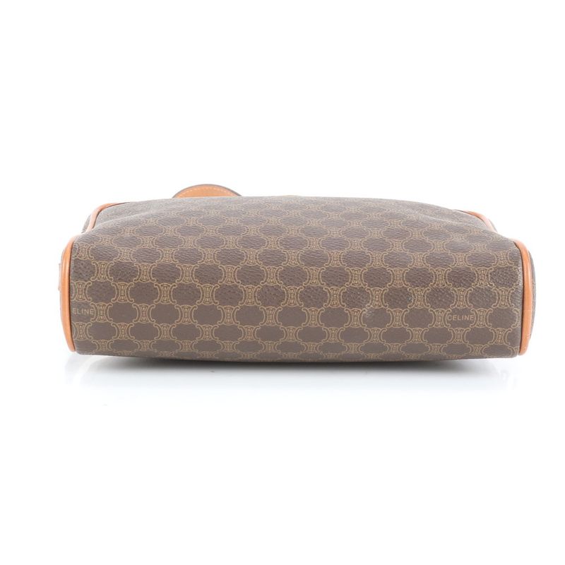 Vintage Celine Macadam Leather Shoulder Bag Crossbody Gold Hardware Genuine