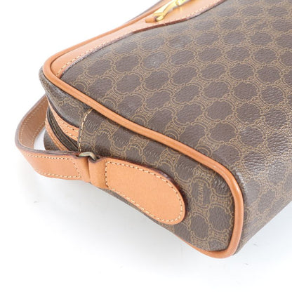 Vintage Celine Macadam Leather Shoulder Bag Crossbody Gold Hardware Genuine