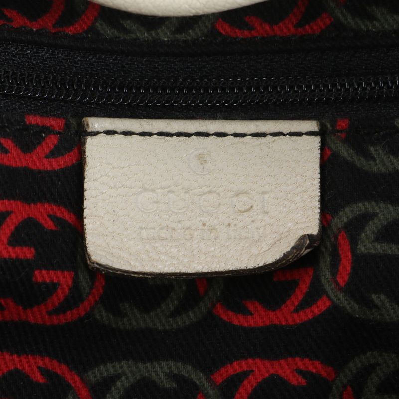 Gucci Printhie Sherry Ribbon Leather Tote Bag Shoulder Gold Hardware 163805