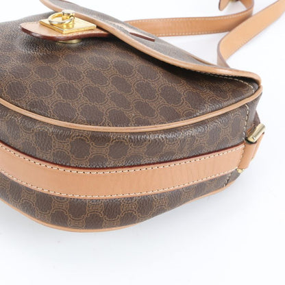 Vintage Celine Macadam Leather Shoulder Bag Crossbody Gold Hardware Genuine
