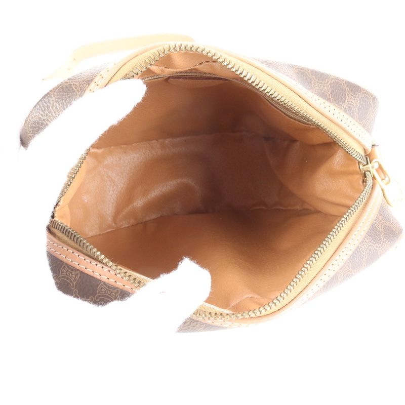 Vintage Celine Macadam Leather Shoulder Bag Crossbody Gold Hardware Genuine