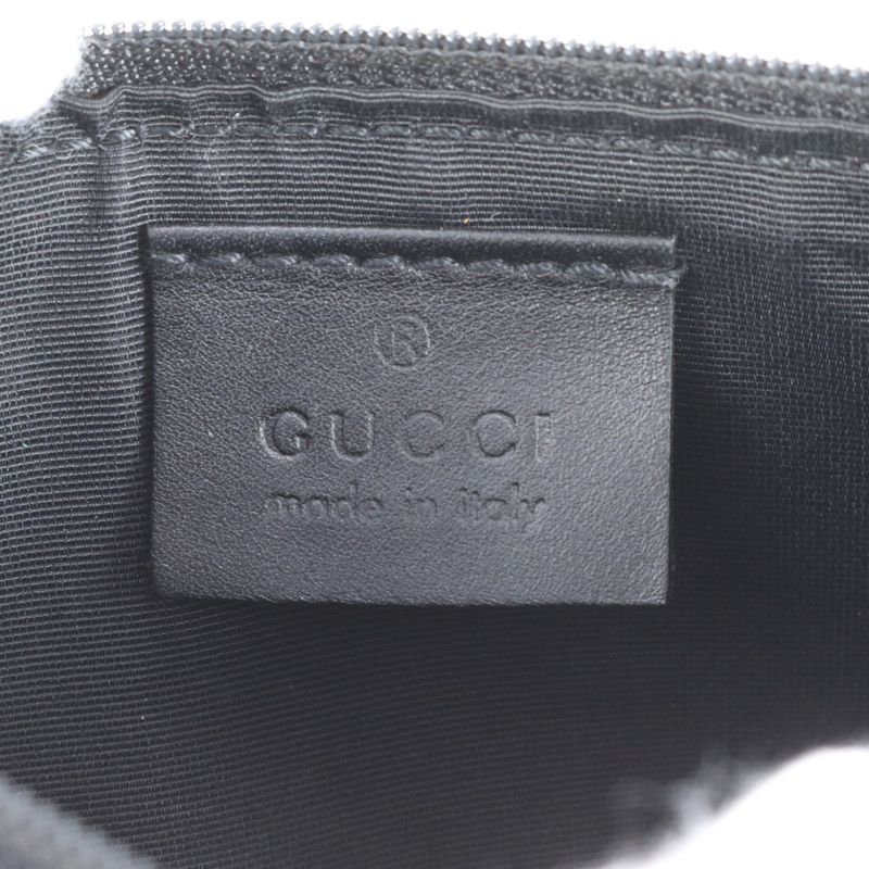 Gucci GG Canvas Leather Drawstring Tote Bag Shoulder Hand Black 90640 A4 Women