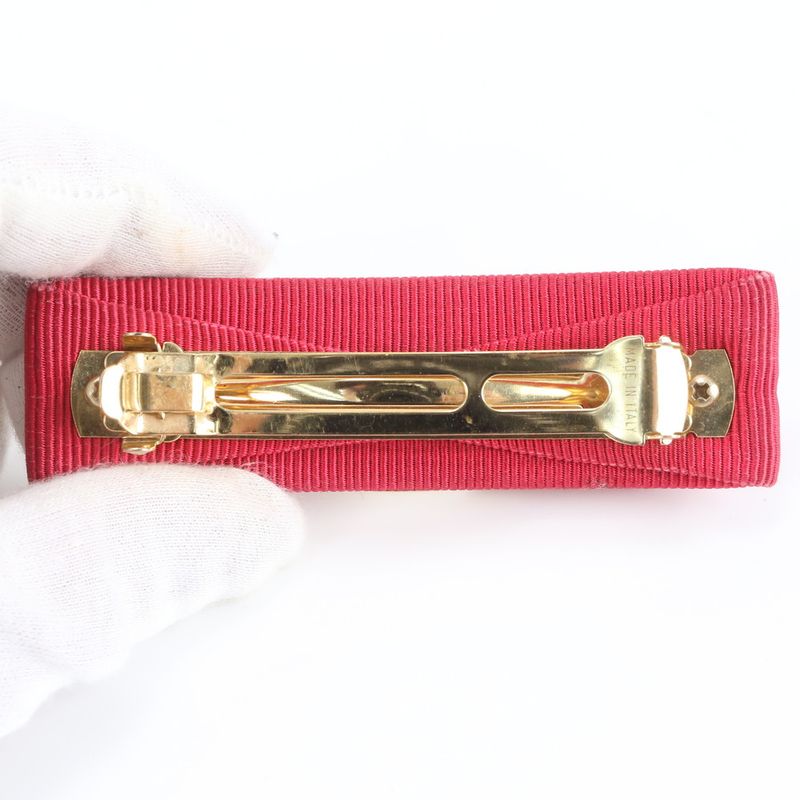 Collective 4-piece Set Fendi Ferragamo Vala Ribbon Zucca Barrette Hair Accessory