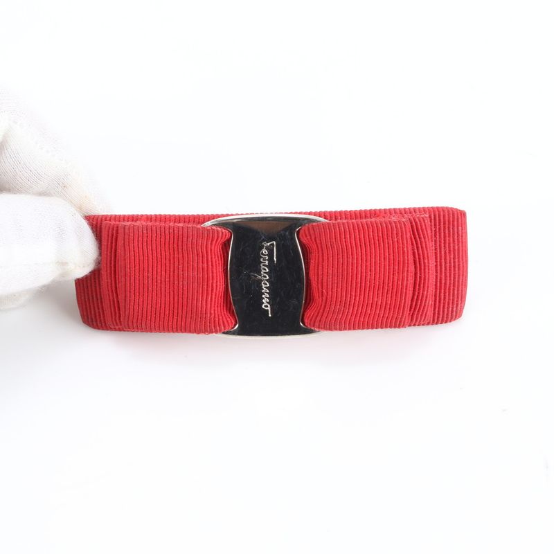 Collective 4-piece Set Fendi Ferragamo Vala Ribbon Zucca Barrette Hair Accessory