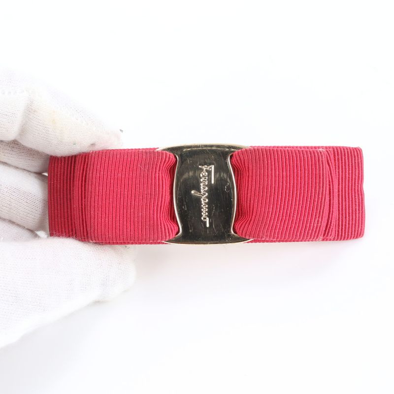 Collective 4-piece Set Fendi Ferragamo Vala Ribbon Zucca Barrette Hair Accessory